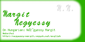 margit negyessy business card